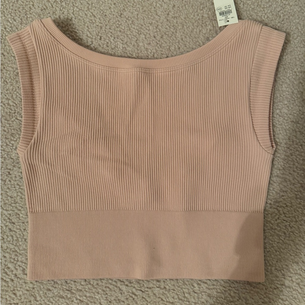 Aerie dusty rose crop shirt